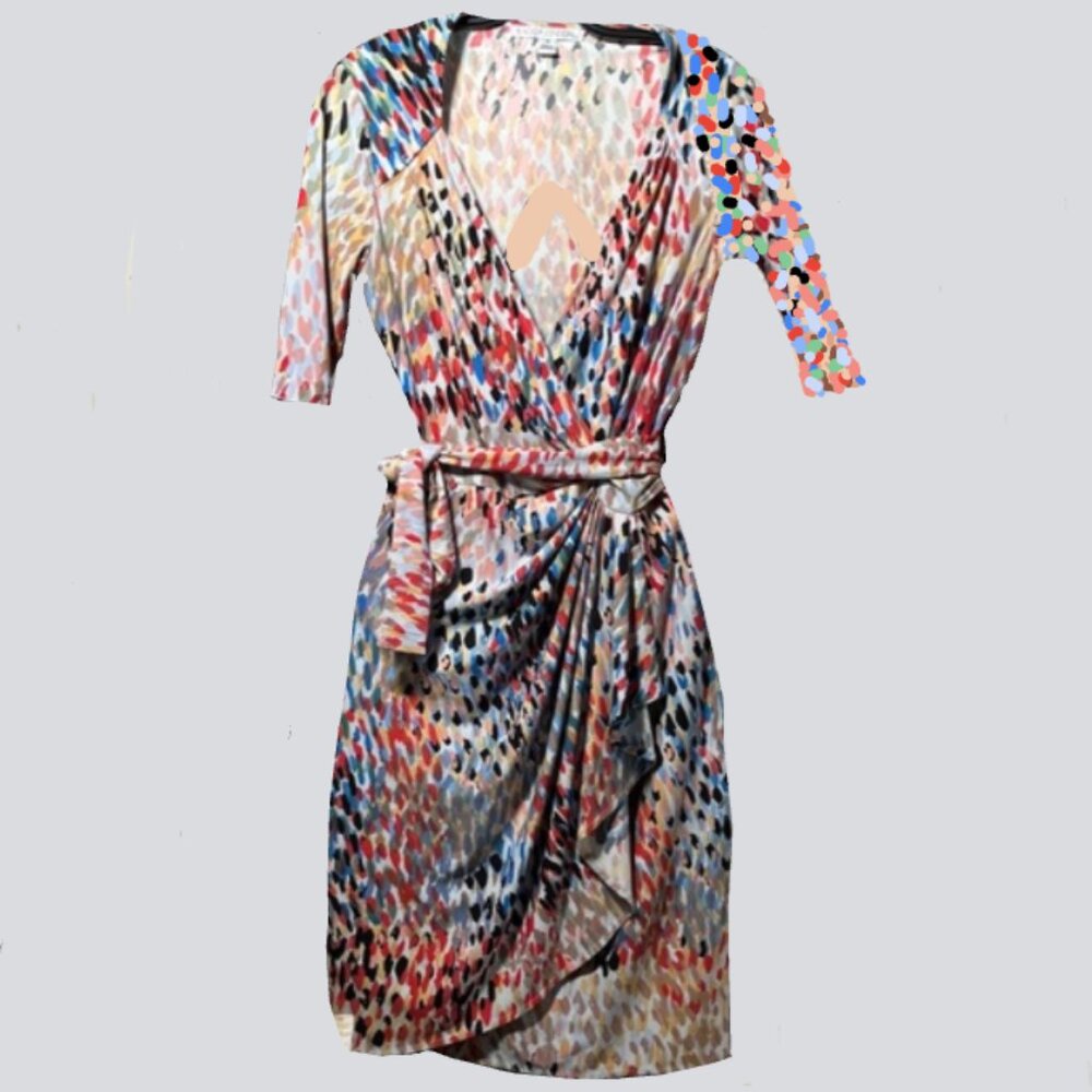Maggy London Watercolour Print Wrap Dress